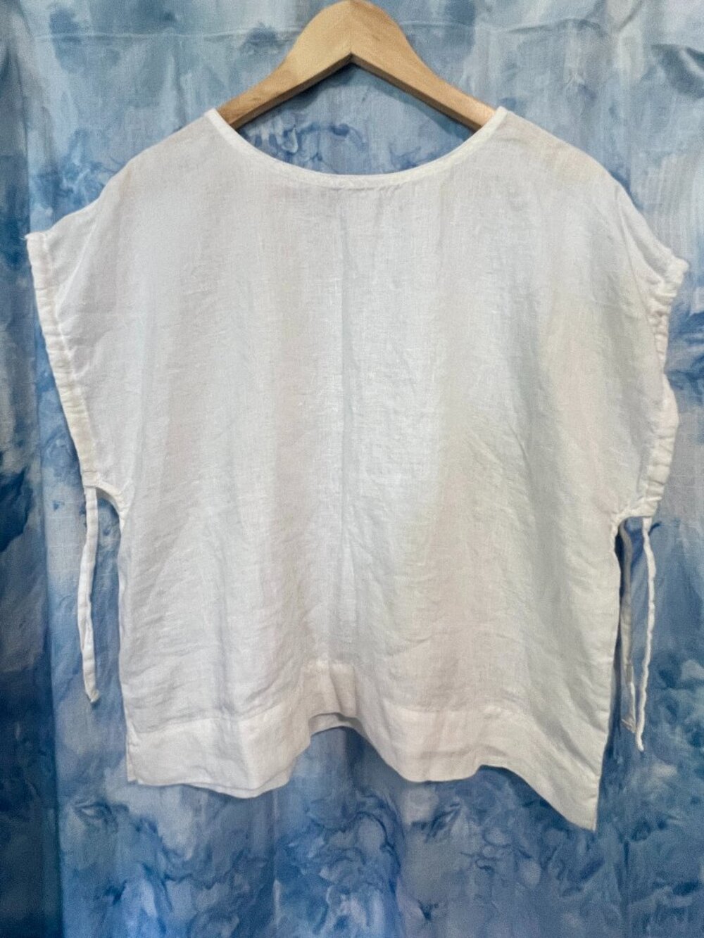 Everlane white linen top size small
